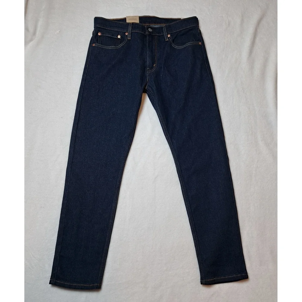 Levi's 512 Men's Slim Taper Fit Stretch Denim Dark Blue Jeans Size 32x30
